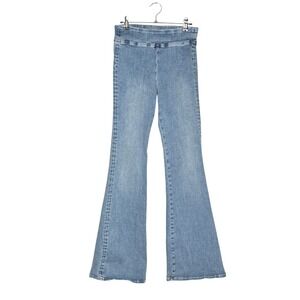 Frame Womens The Jet Set Flare Pull On Jeans Size 1 Blue Light Wash Festival